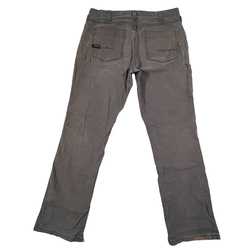 Ariat Rebar M4 Relaxed Bootcut Work Pants Gray 32x30